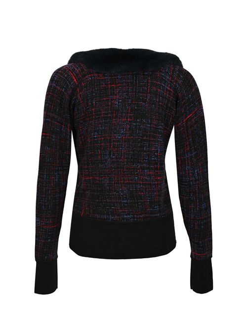 Cardigan reversibile stampa tweed BLUGIRL | RF5190 MA98OP9089